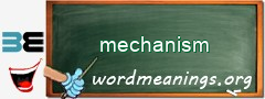 WordMeaning blackboard for mechanism